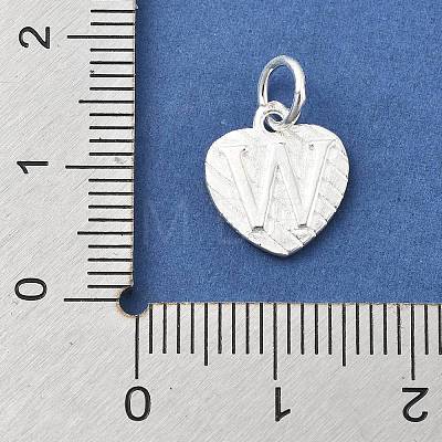 925 Sterling Silver Heart with Capital Letter Charms STER-S009-13W-S-1