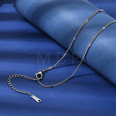 12Pcs 1.8MM 304 Stainless Steel Textured Twisted Chain Necklaces for Men Women NJEW-H093-20P-03-1