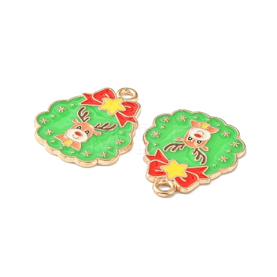 Christmas Alloy Enamel Pendants ENAM-D047-07G-05-1