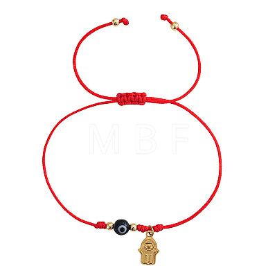 Glass Evil Eye Beaded Braided Bracelets ID6668-5-1