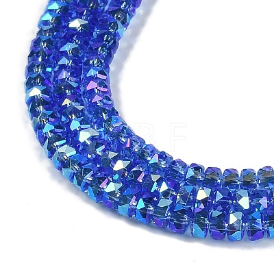 Electroplate Glass Beads Strands GLAA-Q105-03H-1