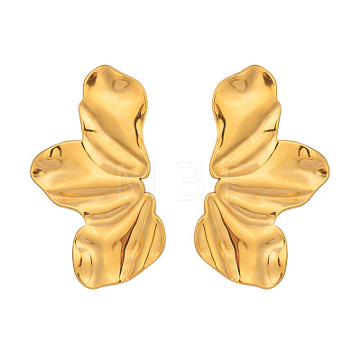 Stainless Steel Butterfly Wing Stud Earrings ZG8385-1-1