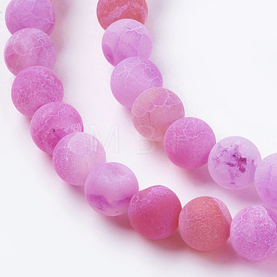 Natural Weathered Agate Beads Strands X-G-G589-6mm-10-1