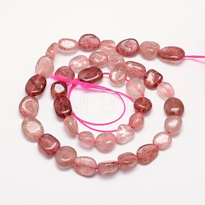 Natural Strawberry Quartz Bead Strands G-L459-01-1