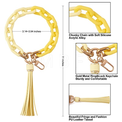 Chain Link Wristlet Keychain HJEW-SW00013-01-1