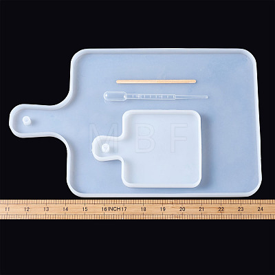 DIY Rectangle Handle Dinner Plate Silicone Molds DIY-TA0008-79-1