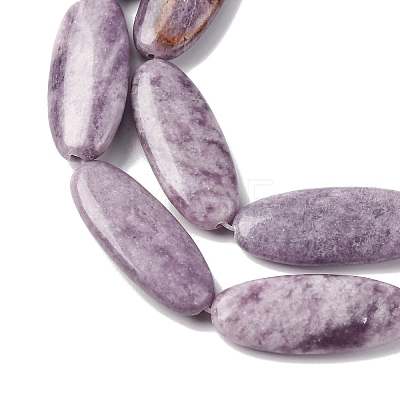 Natural Lepidolite/Purple Mica Stone Beads Strands G-F808-A01-01-1