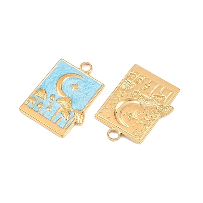 304 Stainless Steel Enamel Pendants STAS-K293-19G-1