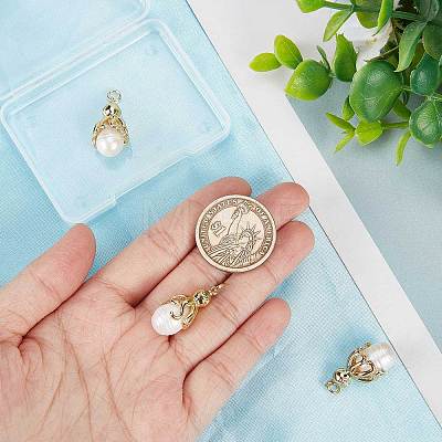 4Pcs Shell Pearl Pendants KK-BBC0004-77-1