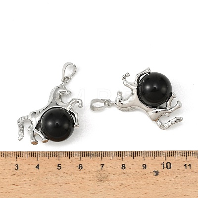 Natural Obsidian Pendants G-D102-01P-08-1
