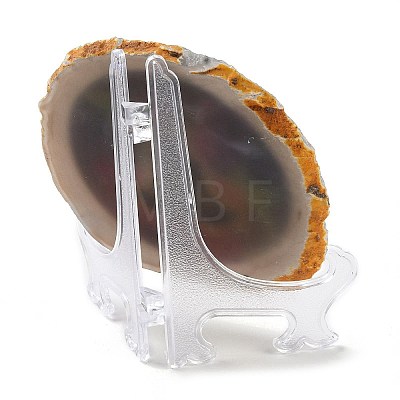 Printed Natural Agate Slice Stone Ornament DJEW-M011-02K-1