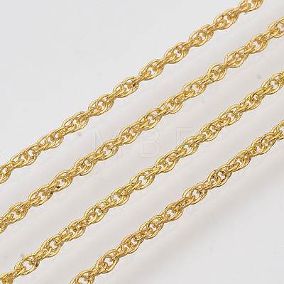 Soldered Brass Coated Iron Rope Chains CH-T002-04G-1