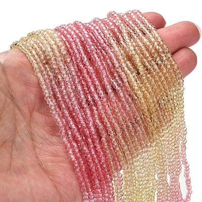 Transparent Painted Glass Beads Strands DGLA-A034-T1mm-A09-1