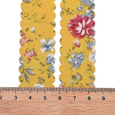 20 Yards Flower Printed Polyester Ribbon OCOR-Z005-03A-1