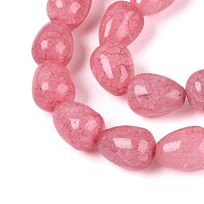 Baking Paint Crackle Glass Beads Strands DGLA-N019-03A-03-1