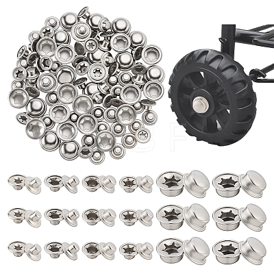 90Pcs 6 Styles Iron Bag Buckles IFIN-FG0001-06-1
