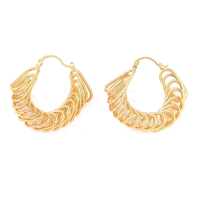 Brass Hoop Earring for Women EJEW-L288-001G-1