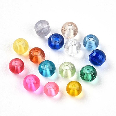 Baking Painted Transparent Glass Beads DGLA-Q022-4mm-M-1