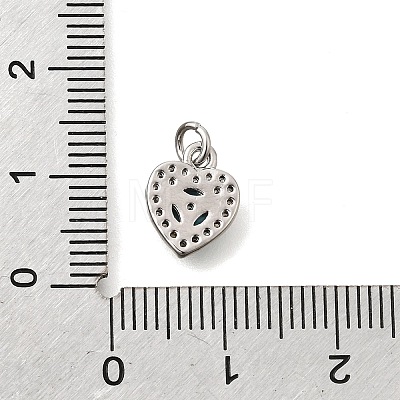 Valentine's Day Brass Micro Pave Cubic Zirconia Charms KK-N289-07P-1
