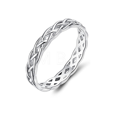 Twist 925 Sterling Silver Finger Rings FS-WGE1F50-10-1