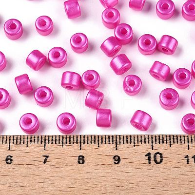 Baking Paint Pearlized Glass Seed Beads SEED-T008-03N-1