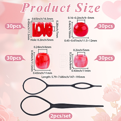 1Bag Plastic Hair Braiding Tool FIND-PA0001-61-1