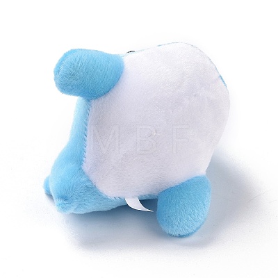 PP Cotton Mini Animal Plush Toys Dolphin Pendant Decoration X-HJEW-C002-01C-1