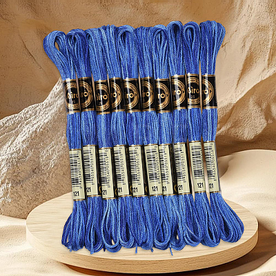 10 Skeins 6-Ply Polyester Embroidery Floss OCOR-CY0004-38H-1