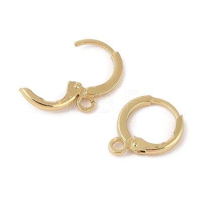 Brass Hoop Earrings Finding KK-Q822-01G-1