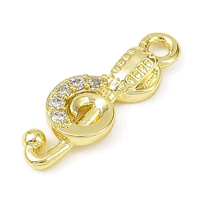 Brass Micro Pave Clear Cubic Zirconia Pendants KK-L238-23G-1