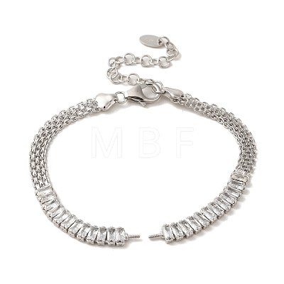 925 Sterling Silver Screwed Bracelets Making MAK-L037-01P-1
