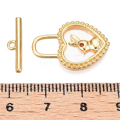 Brass Toggle Clasps KK-N254-153G-1