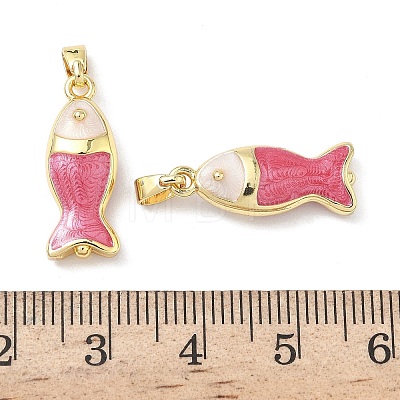 Brass Enamel Pendants KK-Z134-06G-02-1