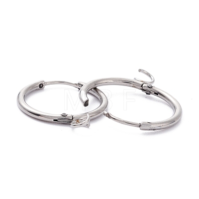 Tarnish Resistant 201 Stainless Steel Huggie Hoop Earring Findings STAS-P283-01O-P-1