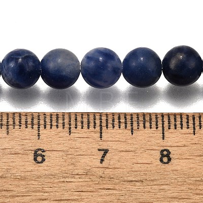 Natural Sodalite Round Bead Strands X-G-P072-27-6mm-1