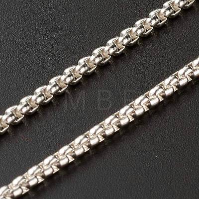 304 Stainless Steel Box Chain Necklaces NJEW-JN03551-1