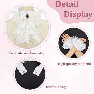 1 Pair Polyester False Sleeve AJEW-CY0003-11-1
