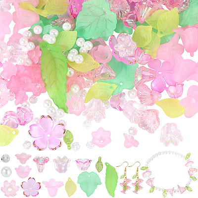 DIY Leaf Flower Findings Kits DIY-PA0001-64D-1