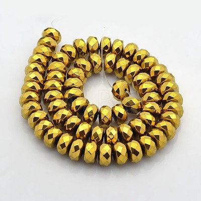 Electroplate Non-magnetic Synthetic Hematite Beads Strands G-J208E-03-1