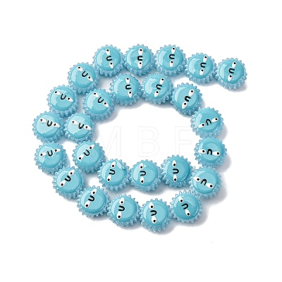 Fuuny Baking Paint Glass Enamel Beads LAMP-Q045-01D-1