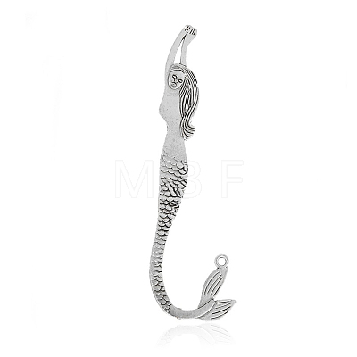 Mermaid Tibetan Style Alloy Bookmarks PALLOY-J659-54AS-1