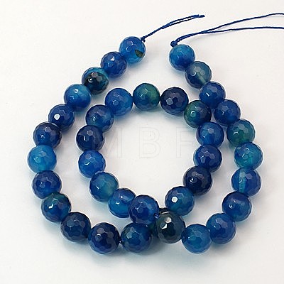 Natural Agate Beads Strands X-G-E054-8mm-14-1