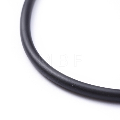 4mm Black Rubber Necklace Jewelry Making X-NJEW-H078-16-1