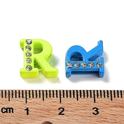 Rhinestone Slide Letter Charms RB-TAC0002-01R-1