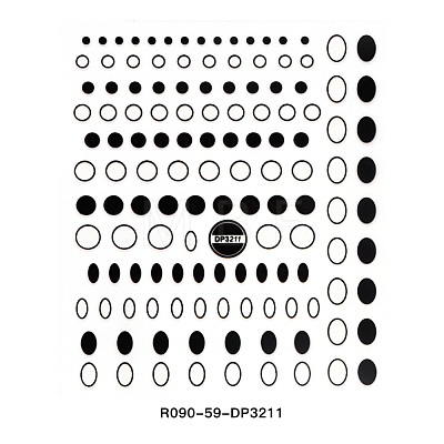 3D Black Transfer Stickers Decals MRMJ-R090-59-DP3211-1