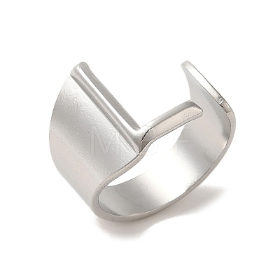 Non-Tarnish 201 Stainless Steel Finger Rings RJEW-H223-04P-L-1