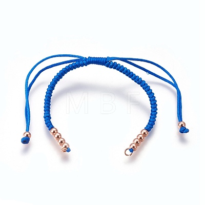 Nylon Cord Braided Bead Bracelets Making BJEW-F360-FRG-1