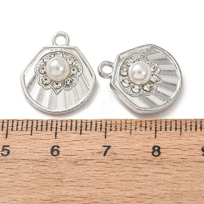 Alloy & ABS Imitation Pearl & Rhinestone Pendants FIND-K030-18D-P-1