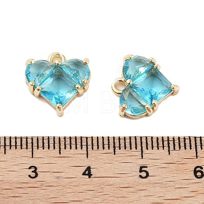 Brass Pave Cubic Zirconia Charms KK-Z059-09G-1