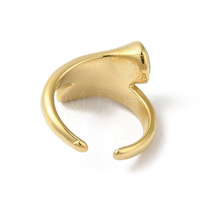 Shell Open Cuff Ring for Women RJEW-C091-03G-01-1